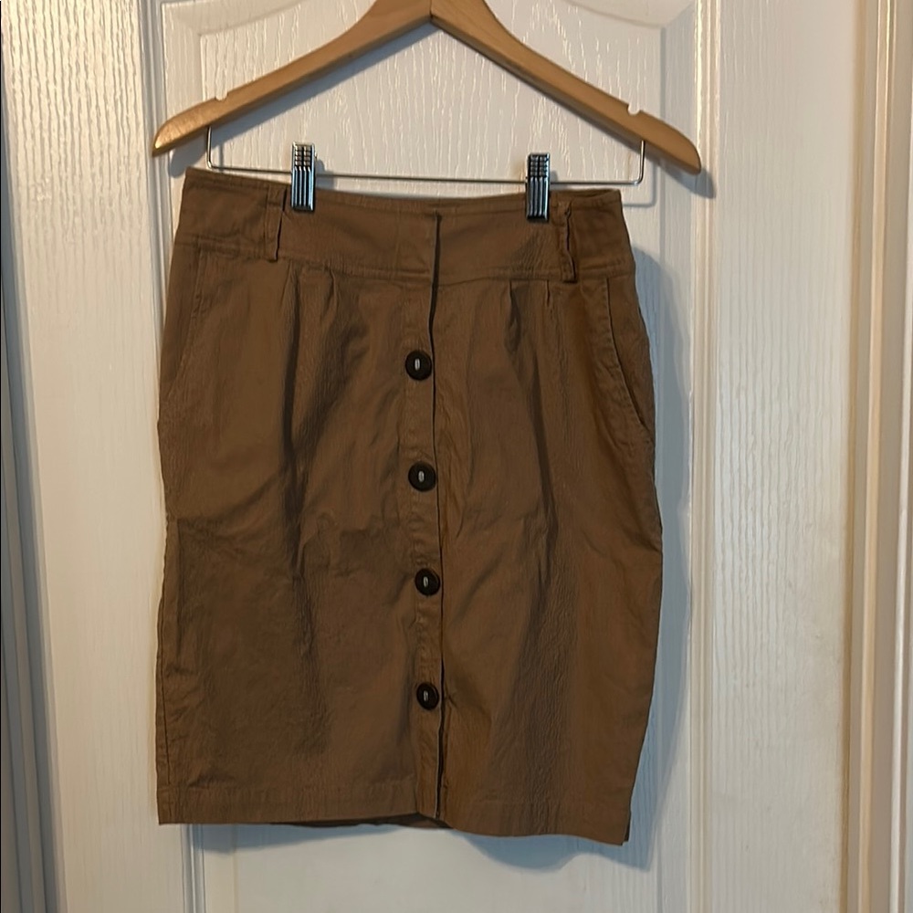 Brown Knee-Length Pencil Skirt for Work